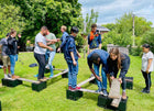 Met het team een interactieve puzzel oplossen