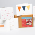 Alle wenskaarten en de verpakking